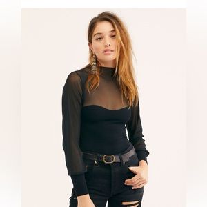 Free People Mesh Top
